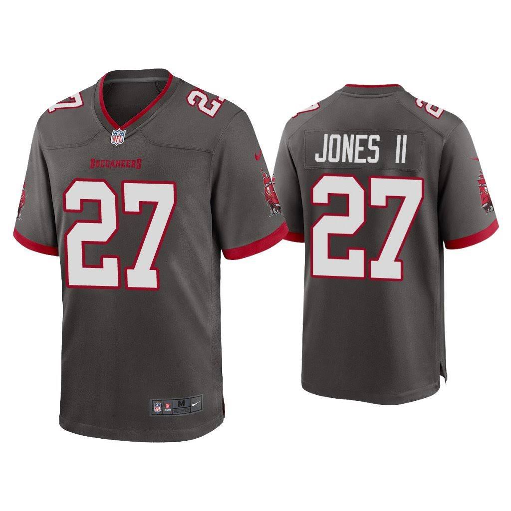 Men Tampa Bay Buccaneers #27 Ronald Jones II Nike Pewter Game NFL Jersey->tampa bay buccaneers->NFL Jersey